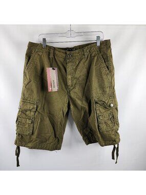 Wenven Shorts Mens 36 Green Work Outdoor Cargo Shorts (36x12) NWT